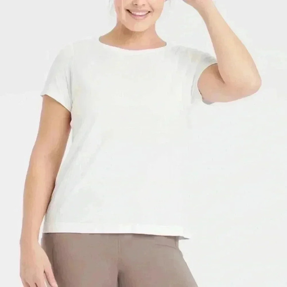All in Motion - Women's Short Sleeve Shirt Size L White - Picture 1 of 7